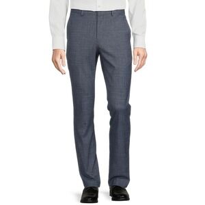 Murano Evan Extra Slim Fit Dress Pants Mens 29x30 Blue Gingham Check